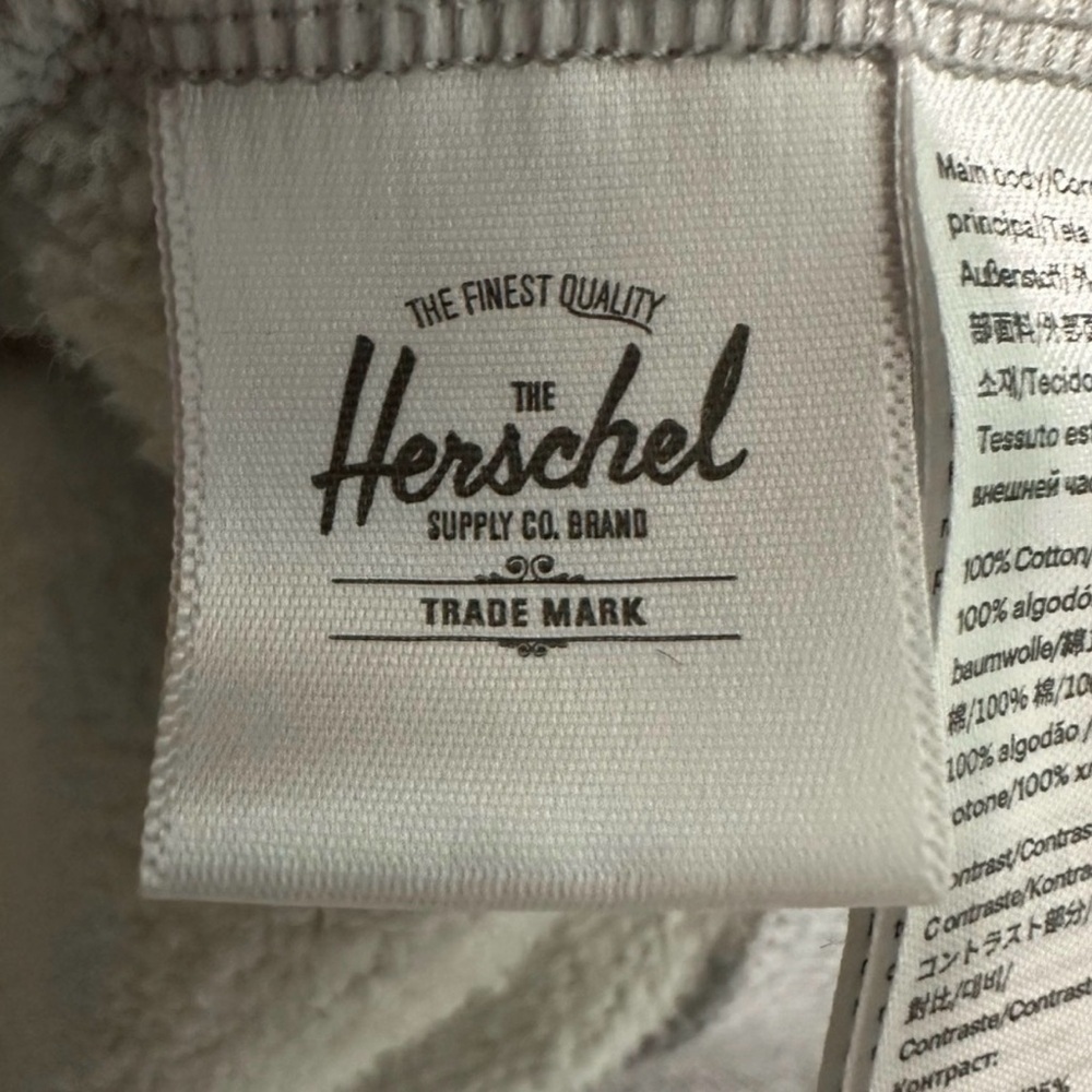 Herschel Supply Co Grey Hoodie Large Classic Pullover Unisex - Picture 6 of 12